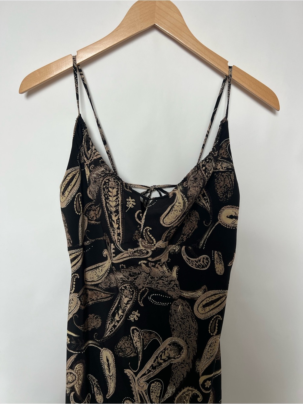 Vintage 90s Express World Brand Paisley Babydoll Slip Dress 9/10 - Picture 4 of 10